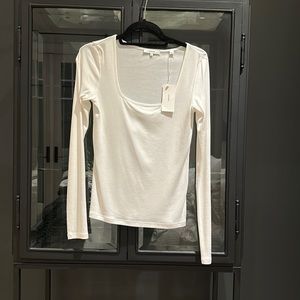 Vince long sleeve scoop tee.